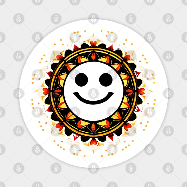 Meditation Smiley Face 04 Magnet by CGI Studios